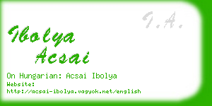 ibolya acsai business card